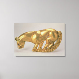 Shield emblem in the form of a panther canvas print
