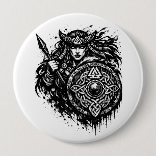 Shield Maiden Spear‑Sigil – Mythic Warrior Ink Button
