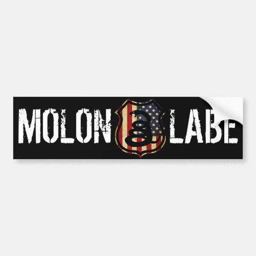 shield MOLON LABE Bumper Sticker