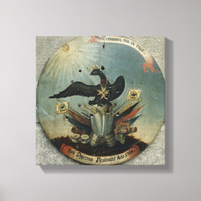 Shield of a Prussian officer, 1764 Canvas Print (Front)