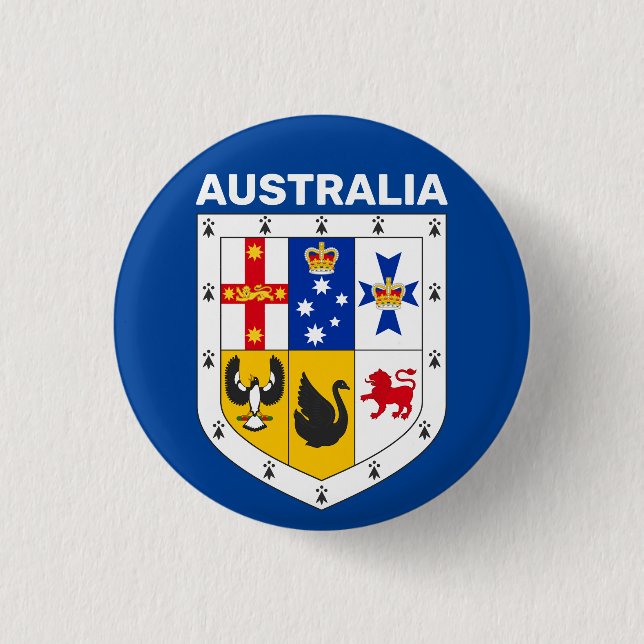 Shield of arms of Australia Button (Front)