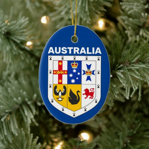 Shield of arms of Australia Ceramic Ornament