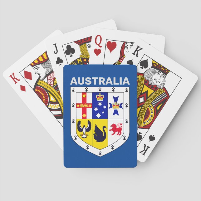 Shield of arms of Australia Poker Cards (Back)