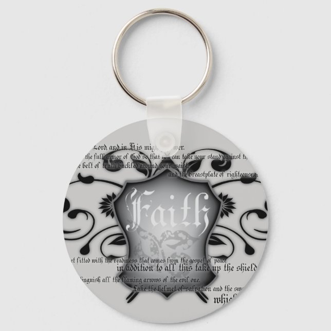 Shield of Faith (armor of God) Christian keychain (Front)