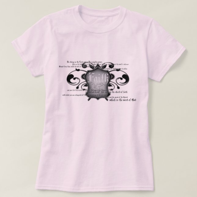 Shield of Faith (armor of God) women's t-shirt (Design Front)