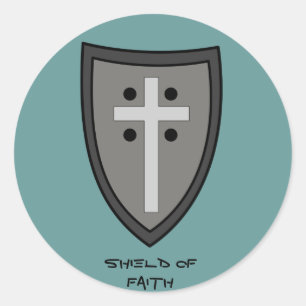 Shield of Faith Classic Round Sticker