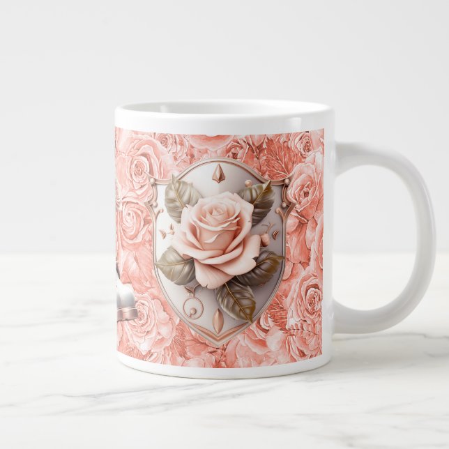Shield of Faith on Pink Roses Mug (Right)
