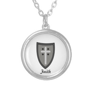 Shield of Faith Silver Plated Necklace