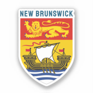 Shield of New Brunswick, Canada Sticker