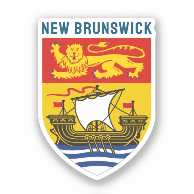 Shield of New Brunswick, Canada Sticker (Front)
