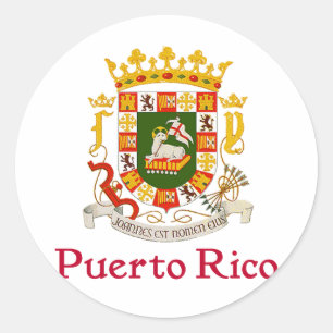 Shield of Puerto Rico Classic Round Sticker