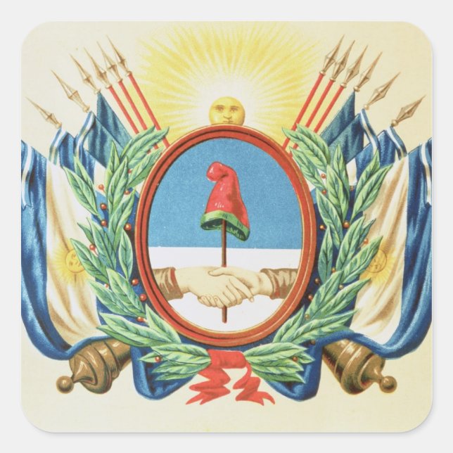 Shield of the Confederation of Argentina Square Sticker (Front)