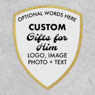 SHIELD PATCH with NAME ROCKER Custom Gifts for Him
