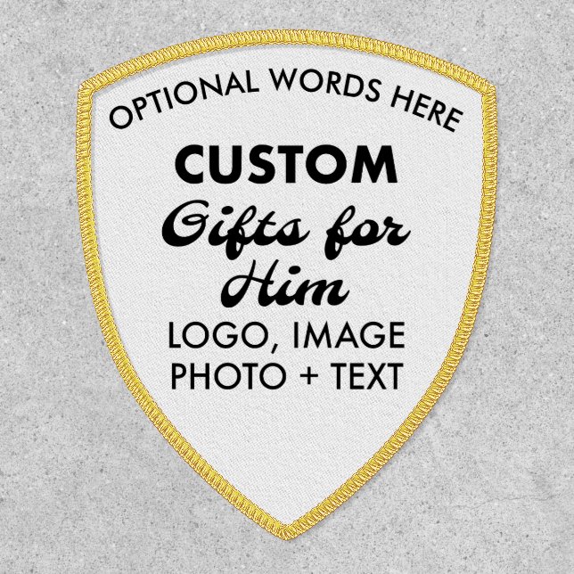 SHIELD PATCH with NAME ROCKER Custom Gifts for Him (Front)