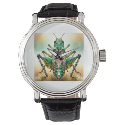 Shieldbacked Katydid IBREF113 _ Watercolor Watch