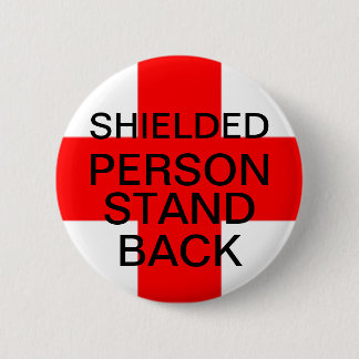 Shielded person badge button