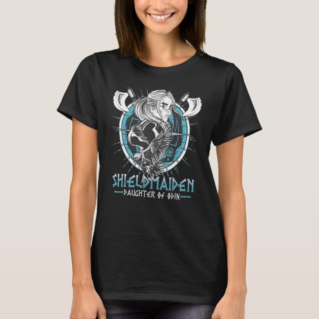Shieldmaiden Daughter of Odin Women's Viking 1 T-Shirt (Front)