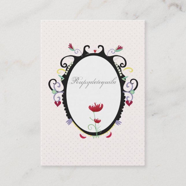 Shields heraldic coat of arms pink business card (Front)