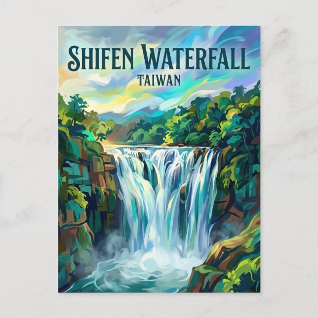 Shifen Waterfall Taiwan Postcard (Front)