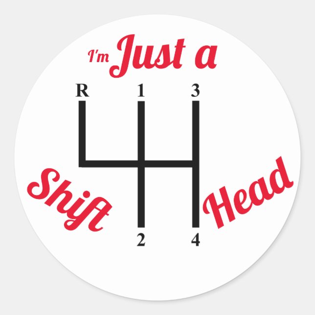 Shift Head - Manual Stick Shift Sticker (Front)