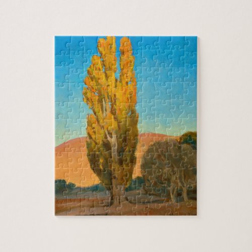 Shifting Light on a Poplar by Maynard Dixon Jigsaw Puzzle