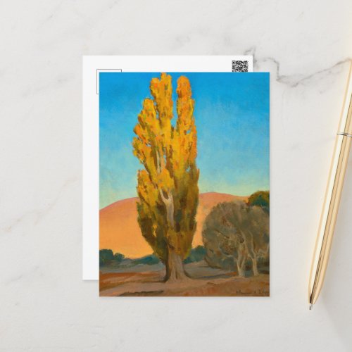 Shifting Light on a Poplar by Maynard Dixon Postcard