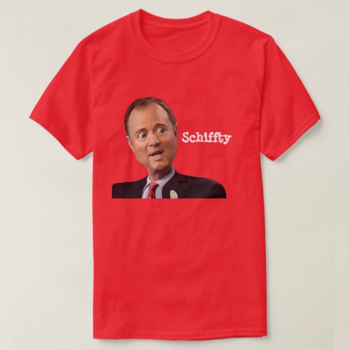 Shifty Adam Schiff Funny Political Caricature T_Shirt
