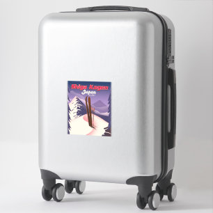shiga kogen japan ski poster sticker