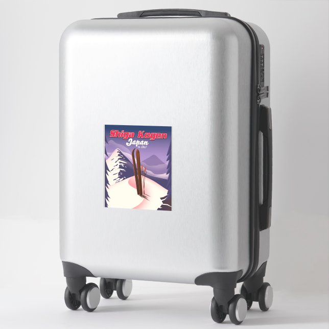 shiga kogen japan ski poster sticker (Suitcase)