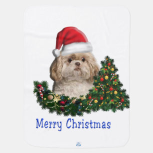 Shih-Tsu Dog Christmas items Baby Blanket