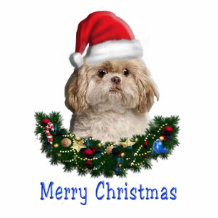 Shih-Tsu Dog Christmas items Cutout