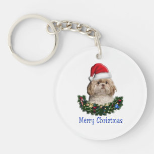 Shih-Tsu Dog  Christmas items Keychain