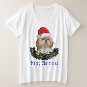 Shih-Tsu Dog Christmas items Plus Size T-Shirt