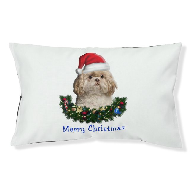 Shih-Tsu Dog  Christmas Pet Bed (Front)