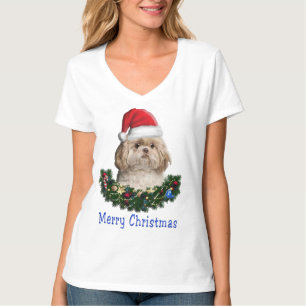 Shih-Tsu Dog  Christmas T-Shirt