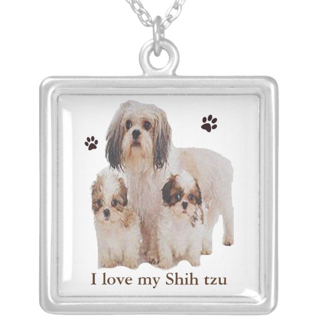 Shih-tsu Silver Plated Necklace (Front)
