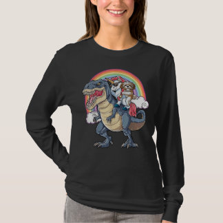 Shih Tzu And Unicorn Ride T Rex Like Boss T-Shirt