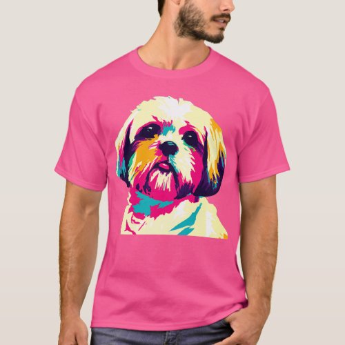 Shih Tzu Art Dog Lover Gifts 2 T_Shirt