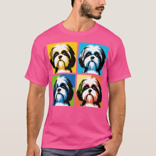 Shih Tzu Art Dog Lover Gifts 4 T_Shirt