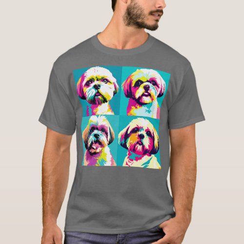 Shih Tzu Art Dog Lover Gifts T_Shirt