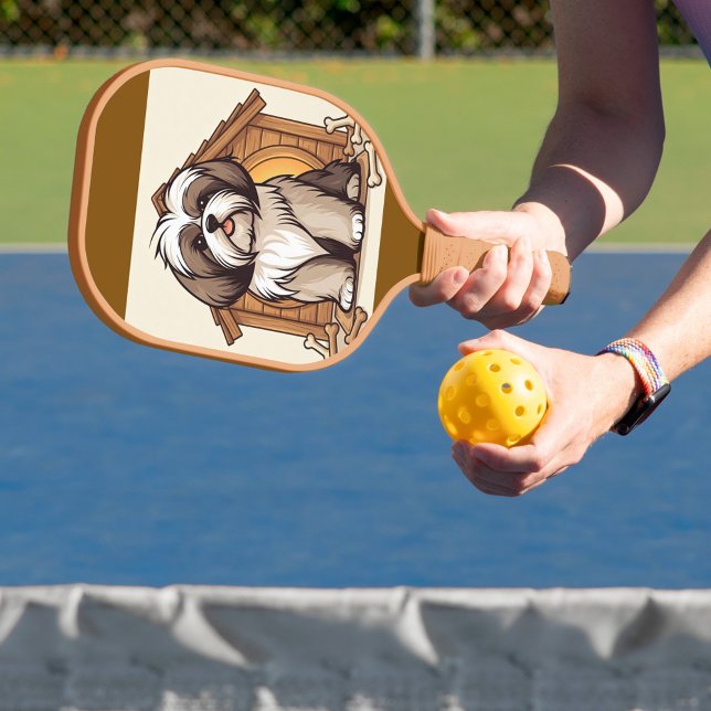 Shih Tzu Art  Pickleball Paddle (For players who love dogs!)