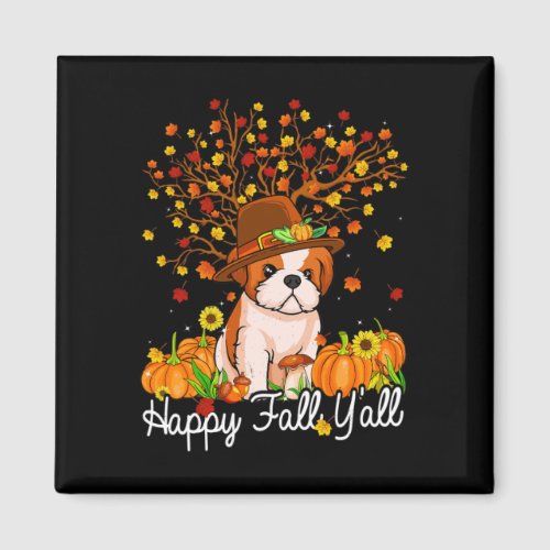 Shih Tzu Autumn Pumpkins Happy Fall Yall  Magnet