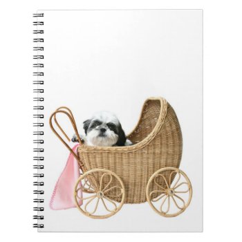Shih Tzu Baby Carriage Notebook by deemac1 at Zazzle