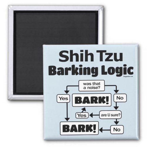 Shih Tzu Barking Logic Magnet
