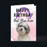 Shih Tzu Best Mom Ever Personalized Birthday Card<br><div class="desc">Let her know she's the "World's Best Dog Mom" with this awesome custom birthday card. Personalize this card with your precious dog's photo,  or your can leave the beautiful Shih Tzu image. The inside reads 'Happy Birthday to my favorite Hooman…love from Oscar.’  This can all be personalized.</div>