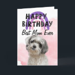 Shih Tzu Best Mom Ever Personalized Birthday Card<br><div class="desc">Let her know she's the "World's Best Dog Mom" with this awesome custom birthday card. Personalize this card with your precious dog's photo,  or your can leave the beautiful Shih Tzu image. The inside reads 'Happy Birthday to my favorite Hooman…love from Oscar.’  This can all be personalized.</div>