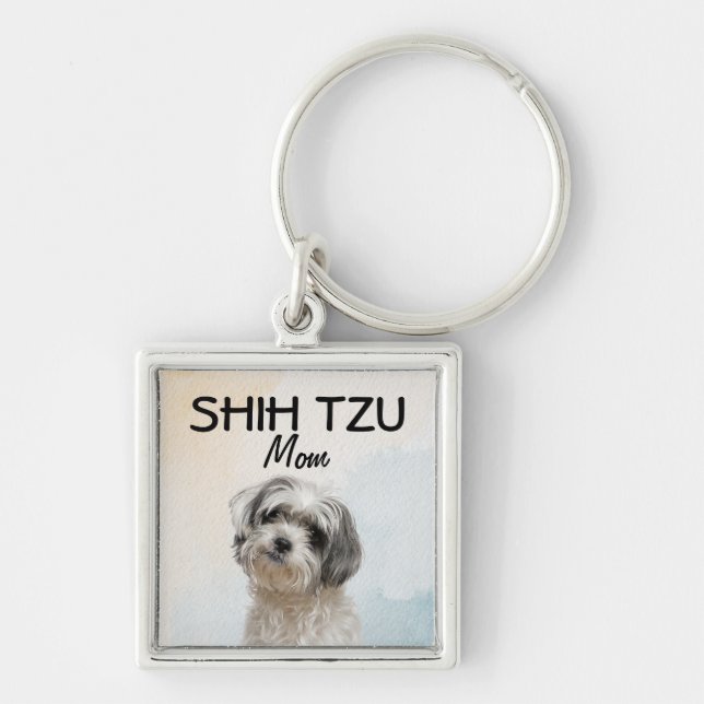 Shih Tzu Best Mom Keychain (Front)