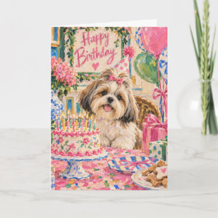 Shih Tzu Birthday Card