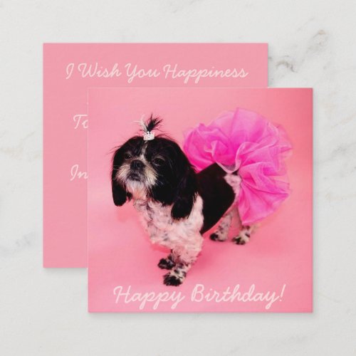 Shih Tzu Birthday Note Card