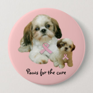 Shih Tzu Breast Cancer Button